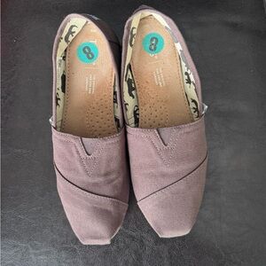 TOMS Classic Canvas Slip-On Shoes | Brown | Size 8